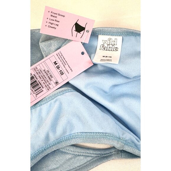 Wild fable 2 Pc Bikini Blue shimmer M 8/10 Mermaidcore Holographic Glam fairy - Picture 6 of 10